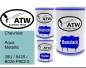 Preview: Chevrolet, Aqua Metallic, 39U / 9420 / B020-P902-0: 500ml Lackdose + 500ml Klarlack + 250ml Härter - Set, von ATW Autoteile West.